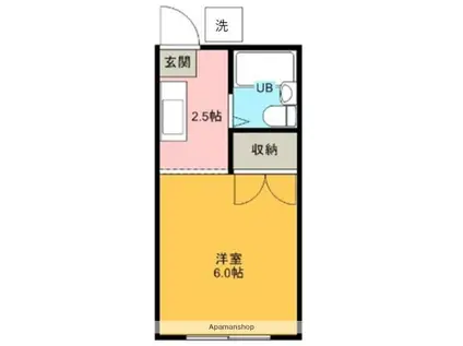 グレイスユニット(1K/2階)の間取り写真