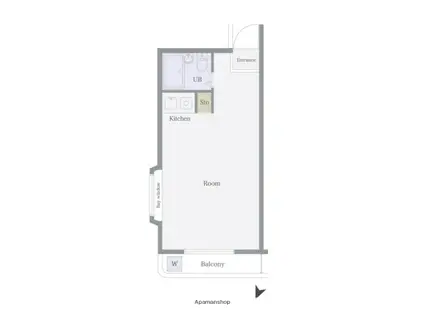 エクセル和田(ワンルーム/3階)の間取り写真