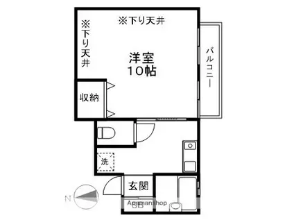 ビーンズ新中野(1K/3階)の間取り写真