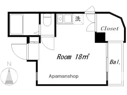 リベルテ新中野(ワンルーム/5階)の間取り写真