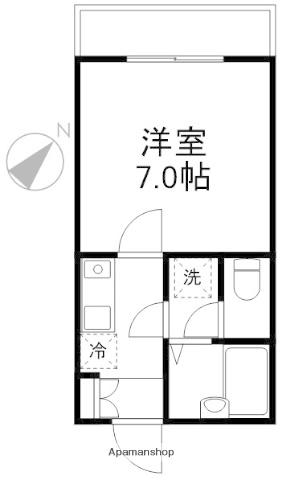 ロジェ高井戸 壱番館(1K/4階)の間取り写真
