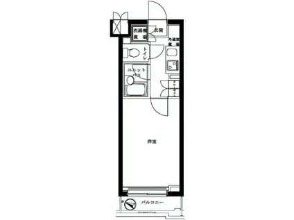 ルーブル中野白鷺(1K/1階)の間取り写真