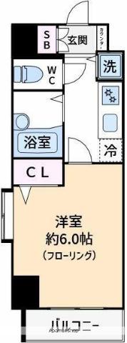 フェニックス初台弐番館(1K/6階)の間取り写真