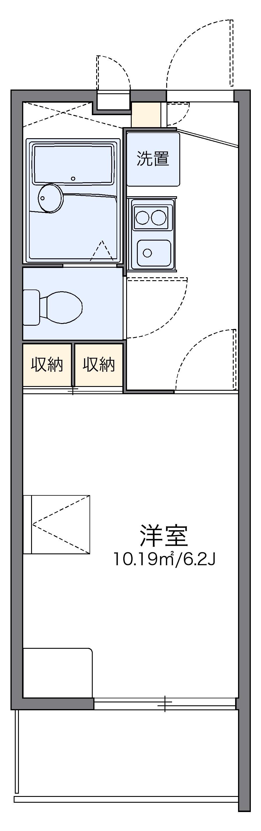 レオパレスエスタⅡ(1K/3階)の間取り写真