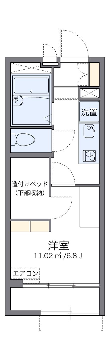 レオパレスタウニー下連雀(1K/1階)の間取り写真
