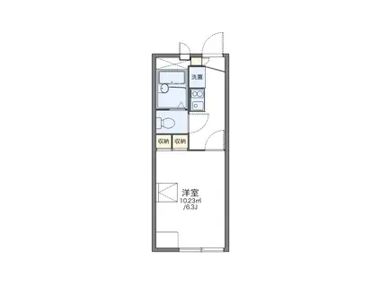 レオパレスコア(1K/2階)の間取り写真