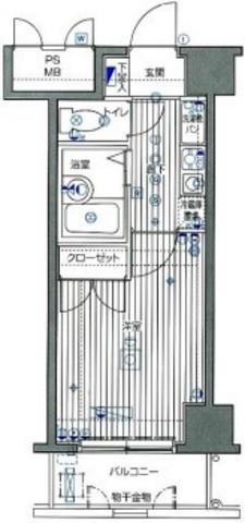 ガラ・シティ笹塚(1K/3階)の間取り写真