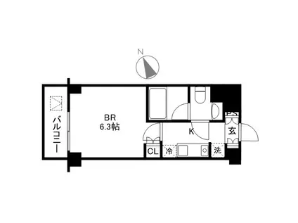 エスティメゾン中野(1K/5階)の間取り写真