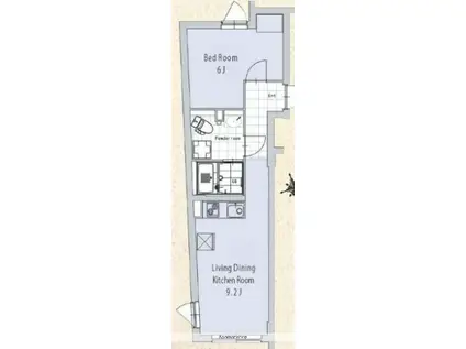 SOU中野(1LDK/2階)の間取り写真