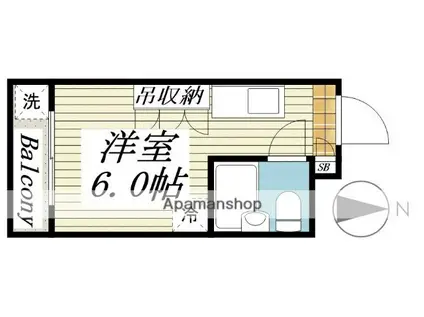 メゾン・ド・ラシーヌ(ワンルーム/5階)の間取り写真