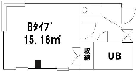 グランハイツ1(ワンルーム/4階)の間取り写真