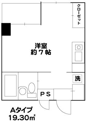 ドミールCITY中野(ワンルーム/3階)の間取り写真