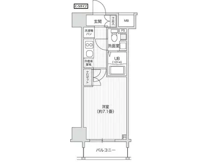 レジディア笹塚2(1K/3階)の間取り写真