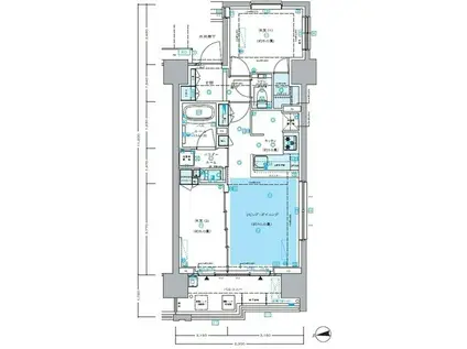 セントラルプレイス新宿御苑前(2LDK/8階)の間取り写真