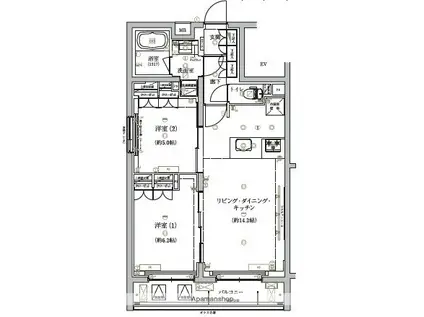 ベルシード板橋本町プレミア(2LDK/2階)の間取り写真