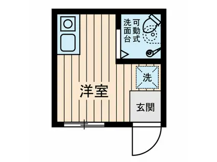 光立荘(ワンルーム/1階)の間取り写真