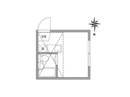 ライフピアロベリア(ワンルーム/2階)の間取り写真