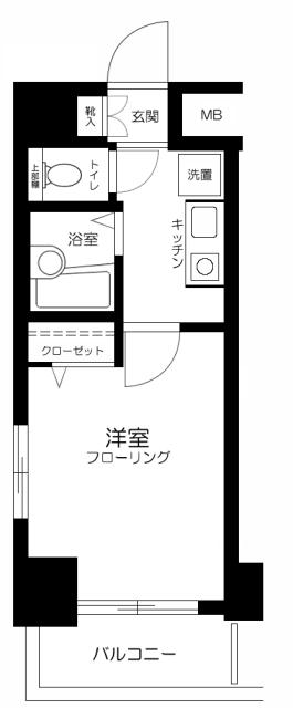 プレール代々木公園弐番館(1K/8階)の間取り写真