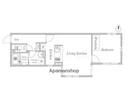PASEO新中野(1LDK/2階)の間取り写真