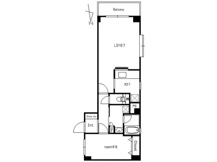 エントピア・レスト(1LDK/2階)の間取り写真