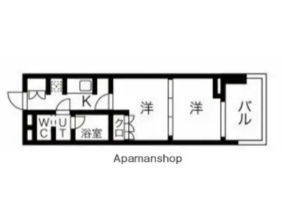 NSパークレジデンス新宿御苑(2K/11階)の間取り写真