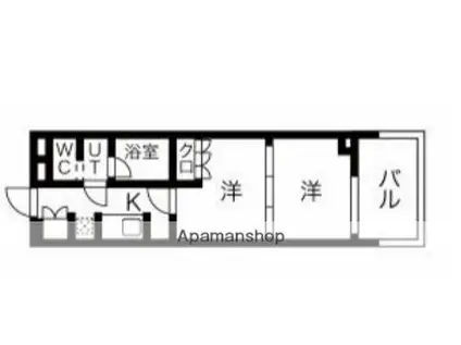 NSパークレジデンス新宿御苑(2K/2階)の間取り写真