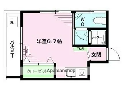 サン・アマノ上高田(ワンルーム/2階)の間取り写真