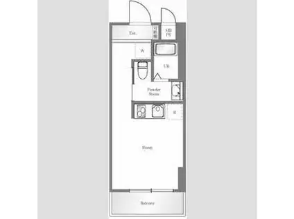 パークアヴェニュー新宿西(1K/4階)の間取り写真