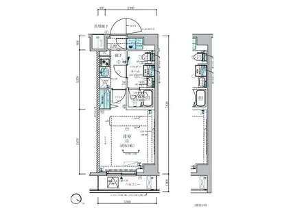 メインステージ板橋志村Ⅲ(1K/3階)の間取り写真