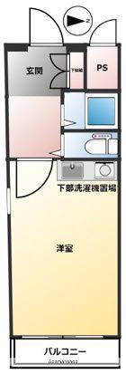 日興パレス阿佐谷PART2(ワンルーム/1階)の間取り写真