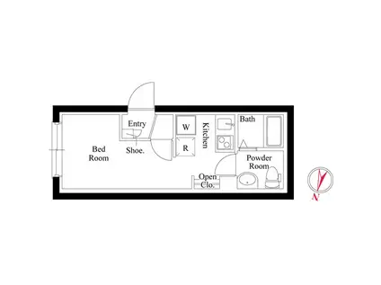 Mステージ志村坂上(ワンルーム/3階)の間取り写真