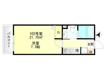 FERIO上井草(1K/1階)の間取り写真