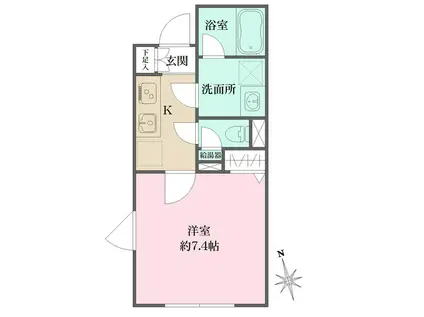 アトリオフラッツ三軒茶屋ノース(1K/3階)の間取り写真