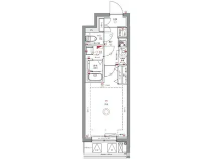 ユリカロゼ成増(1K/2階)の間取り写真