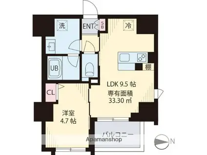 VEREDA NAKANO(1LDK/6階)の間取り写真