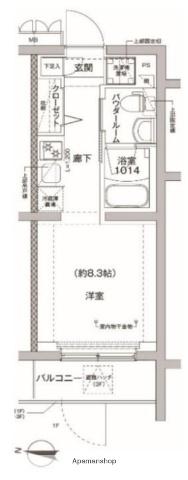RELUXIA方南町Ⅱ(ワンルーム/1階)の間取り写真
