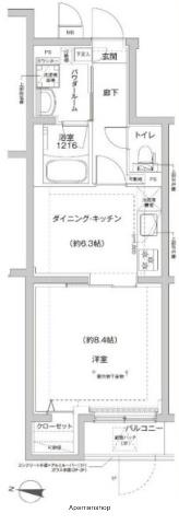 RELUXIA方南町Ⅱ(1DK/1階)の間取り写真