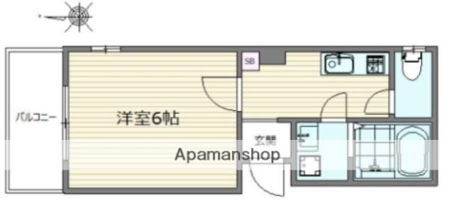 アルバ新宿(1K/3階)の間取り写真