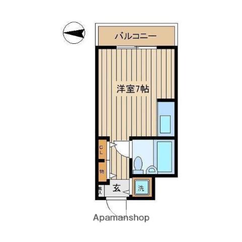 ソシアル(ワンルーム/3階)の間取り写真