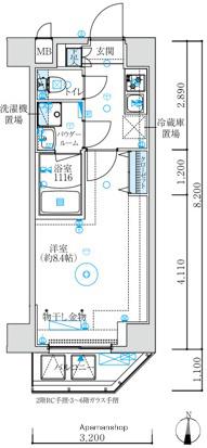 MAXIV練馬TRE(1K/6階)の間取り写真