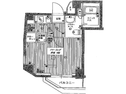 スカイコート市ヶ谷柳町(ワンルーム/4階)の間取り写真