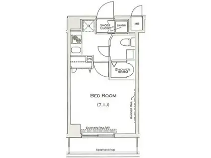 ル・リオン森下 エル ヴィエントアース(1K/6階)の間取り写真