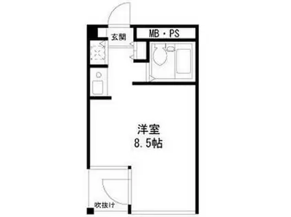 KOTORIE(ワンルーム/4階)の間取り写真