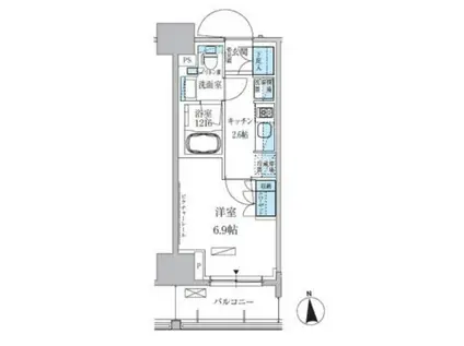 パークアクシス上野三丁目(1K/5階)の間取り写真