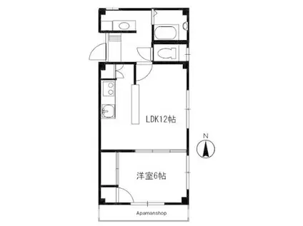 モアエクセレンス(1LDK/2階)の間取り写真