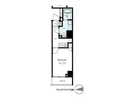 ブライズ亀戸DUE(1K/1階)の間取り写真