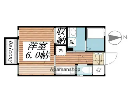 NOAH(1K/1階)の間取り写真