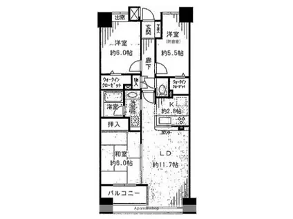 デュオシティ木場公園(3LDK/5階)の間取り写真