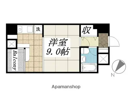 メゾンドヴィレ東神田(ワンルーム/4階)の間取り写真