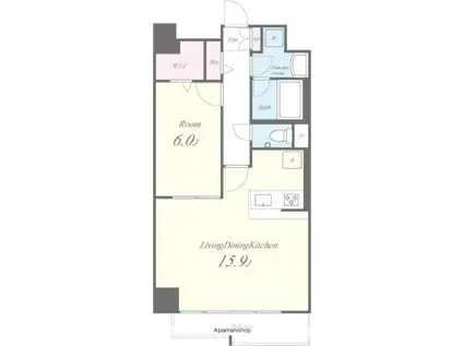 N RESIDENCE SUMIYOSHI(1LDK/5階)の間取り写真